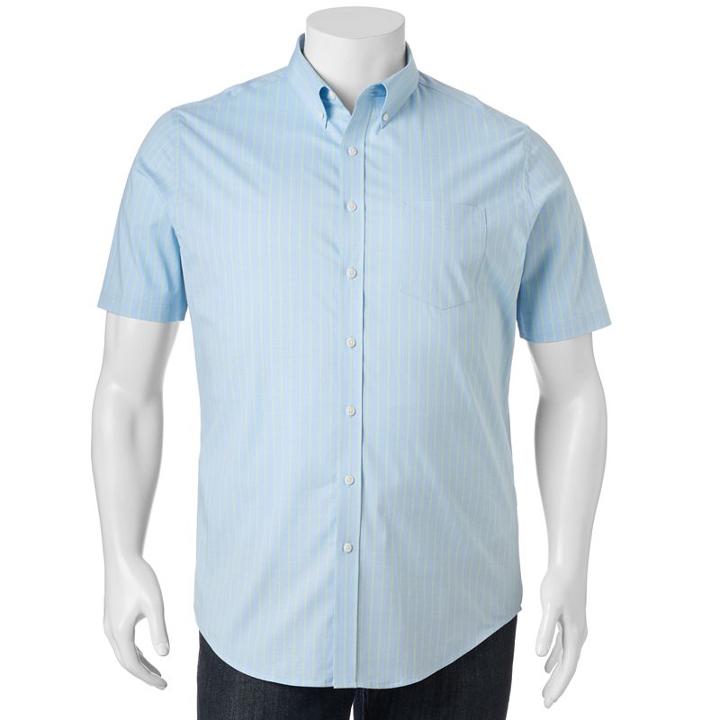 Big & Tall Croft & Barrow&reg; True Comfort Classic-fit Stretch Button-down Shirt, Men's, Size: 2xb, Med Blue