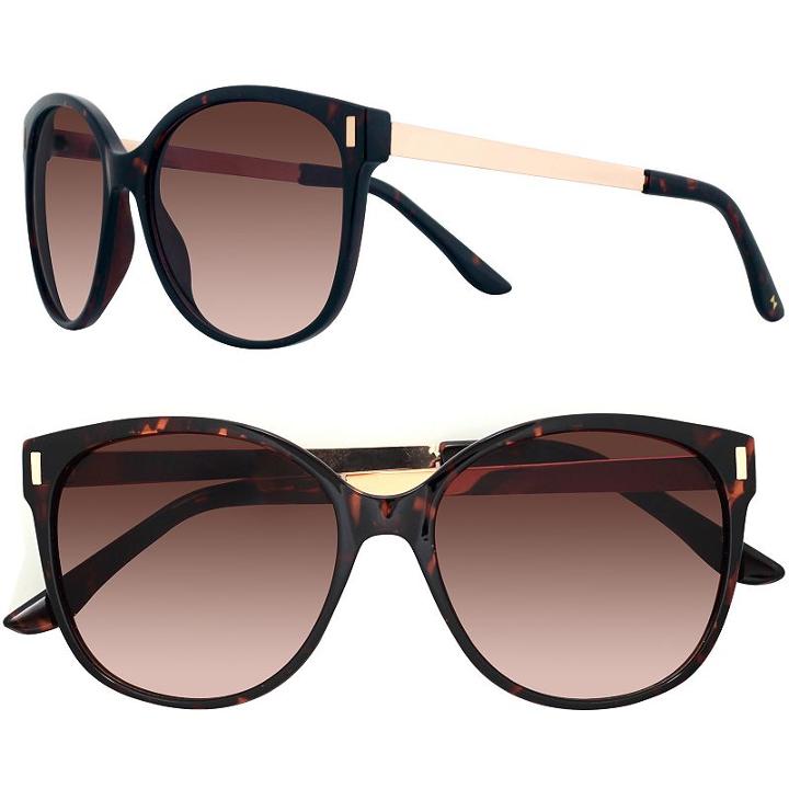 Lc Lauren Conrad 56mm Mallard Modified Cat-eye Gradient Sunglasses, Med Brown