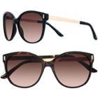 Lc Lauren Conrad 56mm Mallard Modified Cat-eye Gradient Sunglasses, Med Brown