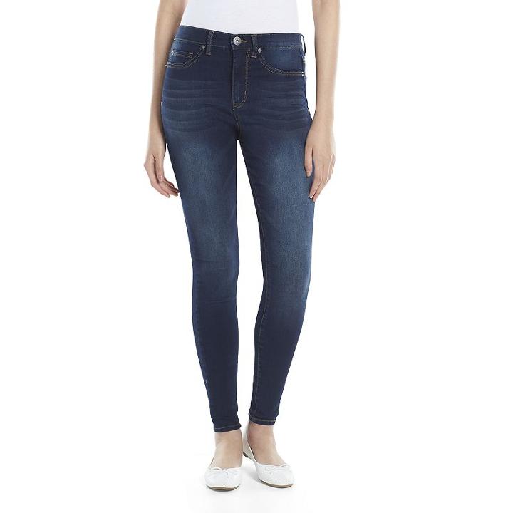 Juniors' Mudd&reg; Super High-waisted Jeggings, Girl's, Size: 3, Light Blue