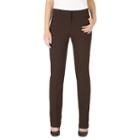 Women's Haggar&reg; Favorite Fit Twill Straight-leg Pants, Size: 2, Brown Over