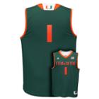 Men's Adidas Miami Hurricanes Replica Basketball Jersey, Size: Xxl, Green