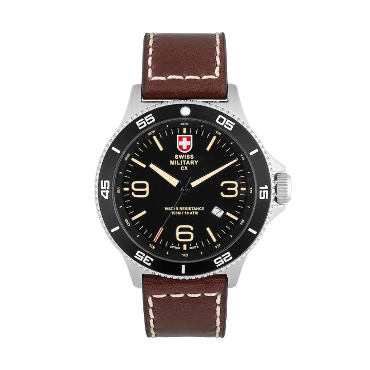 Swiss Military By Charmex(cx) Men's Infantry Leather Watch - 78344-5-d, Size: Large, Brown