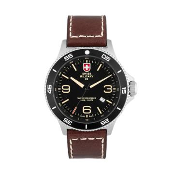Swiss Military By Charmex(cx) Men's Infantry Leather Watch - 78344-5-d, Size: Large, Brown