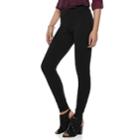 Women's Rock & Republic&reg; Lace-up Ponte Leggings, Size: Xl Short, Black