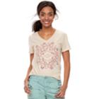 Women's Sonoma Goods For Life&trade; Graphic V-neck Tee, Size: Xxl, Lt Beige