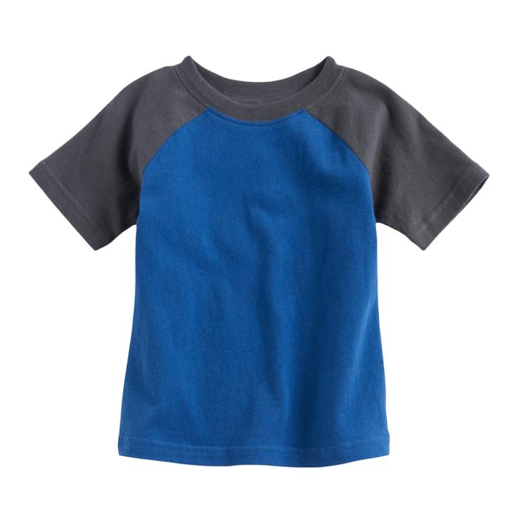 Baby Boy Jumping Beans&reg; Raglan Tee, Size: 3 Months, Med Blue