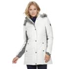 Women's Weathercast Hooded Heavyweight Anorak Quilted Jacket, Size: Small, Natural