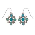Chaps Flower Concha Drop Earrings, Women's, Blue