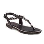 Laura Ashley Braided Toddler Girls' Sandals, Size: 13, Black