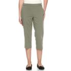Women's Briggs Embellished Pull-on Capris, Size: 12, Green Oth