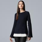Women's Simply Vera Vera Wang Mock-layer Bell Sleeve Sweater, Size: Medium, Dark Blue