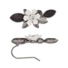 Simply Vera Vera Wang Black & White Nickel Free Flower Ear Climbers, Women's