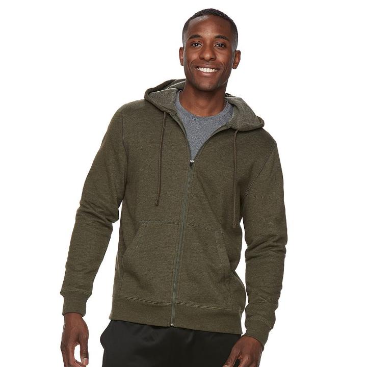 Men's Tek Gear&reg; Ultra Soft Fleece Hoodie, Size: Large, Dark Brown