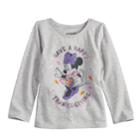 Disney's Minnie Mouse Thanksgiving Glittery Graphic Tee By Disney/jumping Beans&reg;, Girl's, Size: 4t, Light Grey