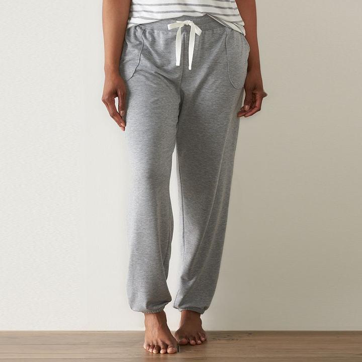Plus Size Sonoma Goods For Life&trade; Back To Basics French Terry Jogger Pants, Women's, Size: 3xl, Grey