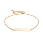 14k Gold Geometric Bar Link Bolo Bracelet, Women's, Size: 9.5, Yellow