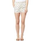 Juniors' Wallflower High-waisted Printed Paper Bag Shorts, Teens, Size: Medium, Orange