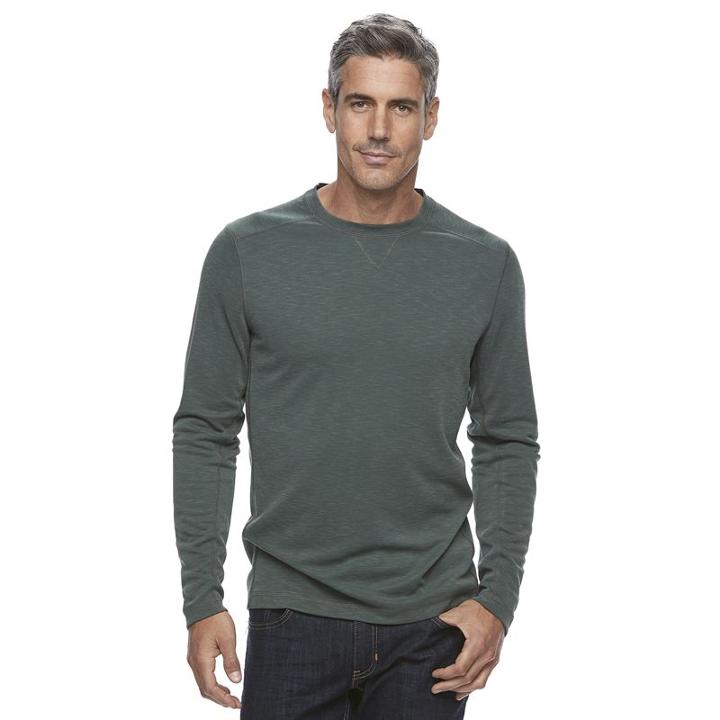 Men's Croft & Barrow&reg; Classic-fit Outdoor Slubbed Performance Tee, Size: Medium, Green