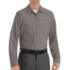 Big & Tall Red Kap Classic-fit Industrial Button-down Work Shirt, Men's, Size: M Tall, Grey