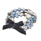 Simply Vera Vera Wang Iridescent Bead Tie Multi Strand Stretch Bracelet, Women's, Light Blue