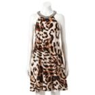 Women's Jennifer Lopez Embellished Halter Dress, Size: Medium, Light Grey