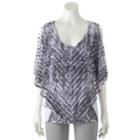 Women's World Unity Embellished Popover Top, Size: Xl, Grey (charcoal)