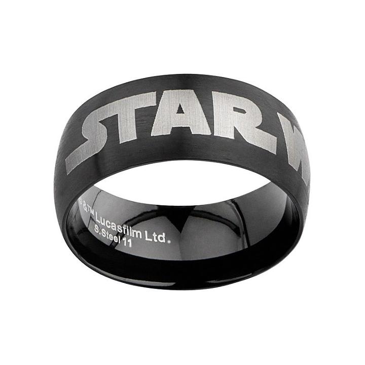 Star Wars Stainless Steel Two Tone Band - Men, Size: 9, Black