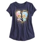 Girls 4-10 Jumping Beans&reg; Shimmer & Shine Short-sleeve Heart Graphic Tee, Size: 10, Blue (navy)