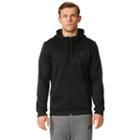 Men's Adidas Full-zip Hooded Fleece Jacket, Size: Xl, Black