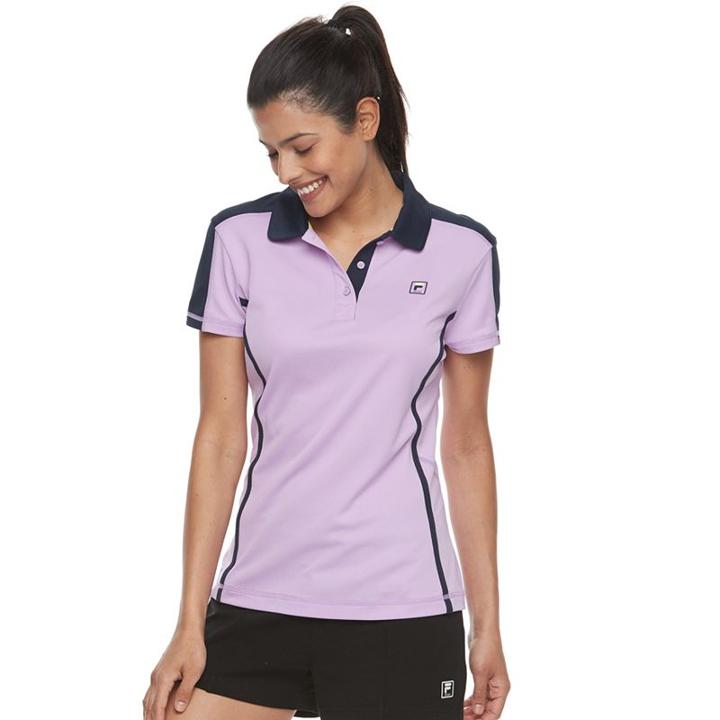 Women's Fila Sport&reg; Mesh Short Sleeve Golf Polo, Size: Xs, Lt Purple