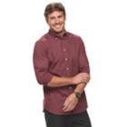 Big & Tall Sonoma Goods For Life&trade; Flexwear Modern-fit Poplin Button-down Shirt, Men's, Size: Xl Tall, Red
