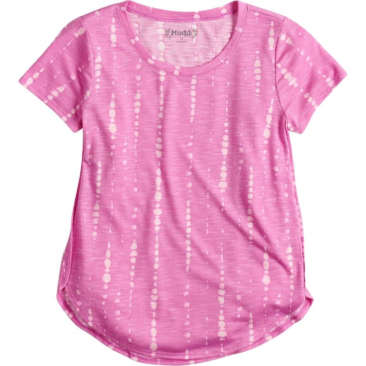 Plus Size Girls 7-16 Mudd&reg; Tulip Hem Tee, Size: 12 1/2, Med Pink