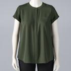 Plus Size Simply Vera Vera Wang Essential Popover Top, Women's, Size: 2xl, Dark Green