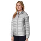 Women's 32 Degrees Hooded Puffer Jacket, Size: Small, Med Grey
