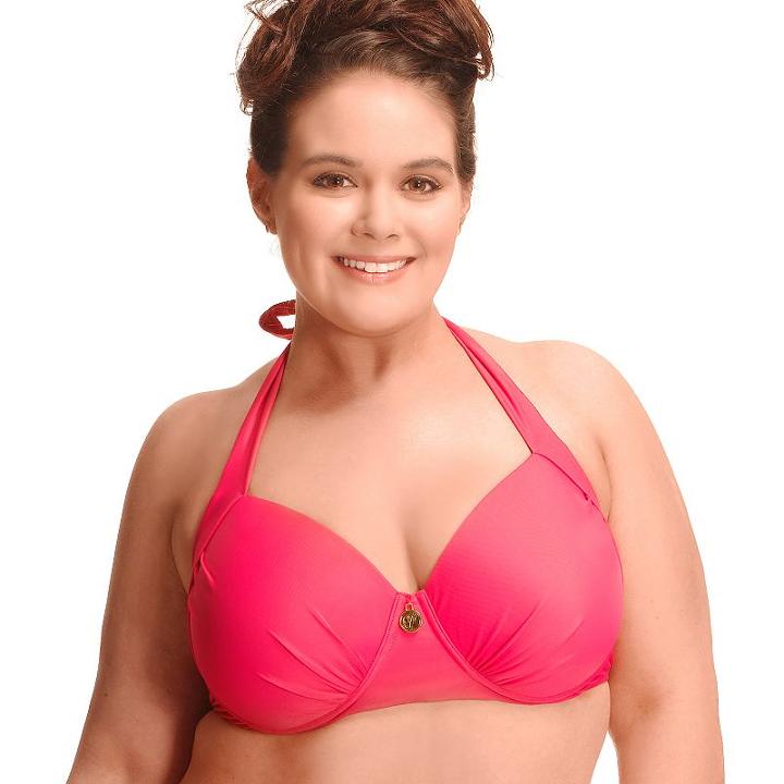 Plus Size Paramour Underwire Halter Bikini Top, Women's, Size: 2xl, Brt Red