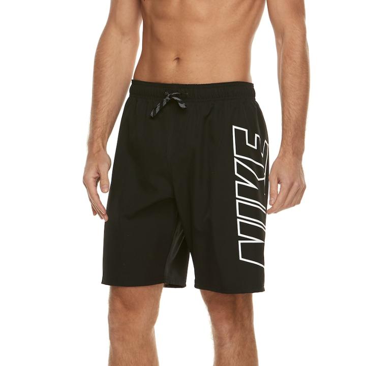 Men's Nike Logo Volley Swim Trunks, Size: Xxl, Black