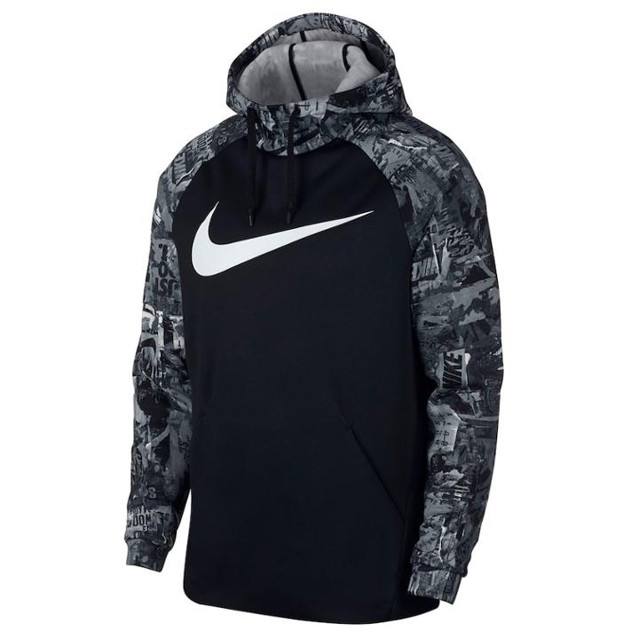 Men's Nike Therma Rip N Tear Pull-over Hoodie, Size: Large, Grey (charcoal)