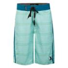 Boys 4-7 Hurley Shoreline Striped Board Shorts, Size: 7, Green