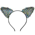 Girls 4-16 Elli By Capelli Flippable Sequin Cat Ears Headband, Multicolor