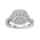 Simply Vera Vera Wang 14k White Gold 1/2 Carat T.w. Certified Diamond Halo Engagement Ring, Women's, Size: 6.50