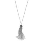 Mudd&reg; Long Tassel Pendant Necklace, Women's, Grey Other