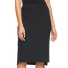 Women's Apt. 9&reg; Ribbed Midi Skirt, Size: Xl, Black