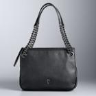 Simply Vera Vera Wang Brent Triple Entry Shoulder Bag, Women's, Black