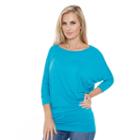 Women's White Mark Dolman Tunic, Size: Medium, Blue Other