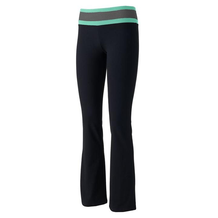 Juniors' So&reg; Skinny Bootcut Yoga Pants, Girl's, Size: Large, Turquoise/blue (turq/aqua)
