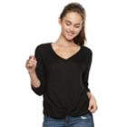 Juniors' Candie's&reg; Twist-front Top, Teens, Size: Xs, Black