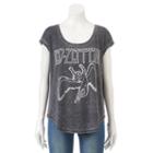 Women's Rock & Republic&reg; Led Zeppelin Graphic Tee, Size: Xl, Grey (charcoal)