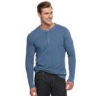 Big & Tall Sonoma Goods For Life&trade; Classic-fit Garment-dyed Henley, Men's, Size: Xl Tall, Med Blue