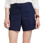 Petite Chaps Stretchy Cotton Shorts, Women's, Size: 14 Petite, Blue (navy)